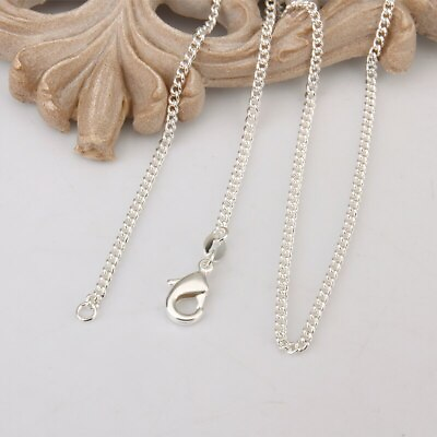 #ad 925 Sterling Silver Necklace Chain Necklace .925 20quot; Inch 2mm Jewelery US $5.95