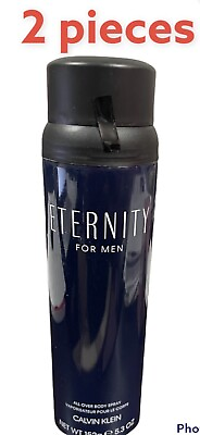 Eternity for Men By Calvin Klein 5.4 oz Body Spray Lot Of 2 Pieces $29.99