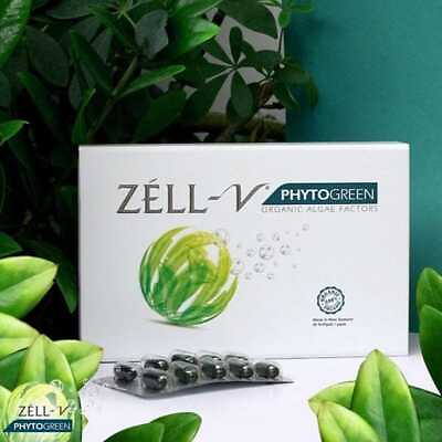 #ad ZELL V Phytogreen Organic Marine Algae Cell Factors 30 Caps #tw $209.00