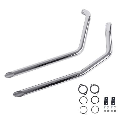 #ad IRON GROWL 1.75#x27;#x27; Drag Pipes for Harley Softail Exhaust 1986 2006 Bikes Chrome $99.99