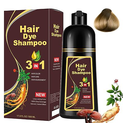 #ad Hair Dye Shampoo 3 in 1 Hair Shampoo Instant Hair Dye Herbal Ingredients Gift US $18.99