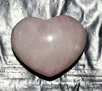 #ad Rose Quartz Carved Pocket Heart Stone Healing Gift Pink GBP 4.99