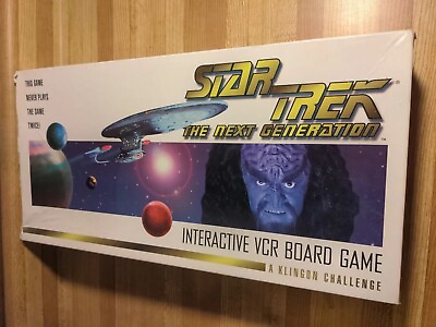#ad VHS VCR Star Trek The Next Generation Board Game Klingon Challenge 1993 Vtg C $25.00