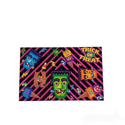 #ad Vintage Lisa Frank Small Sticker Sheet S194 Halloween HTF Rare 80s Unused $34.88