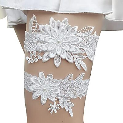 #ad Bride Wedding Lace Garters Stretch Flower Garter Set Bridal Garters Costume f... $13.17