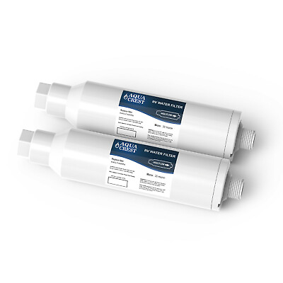 #ad AQUA CREST RV Inline Water Filter Reduces Chlorine Bad Taste odor for RVs 2 $22.99