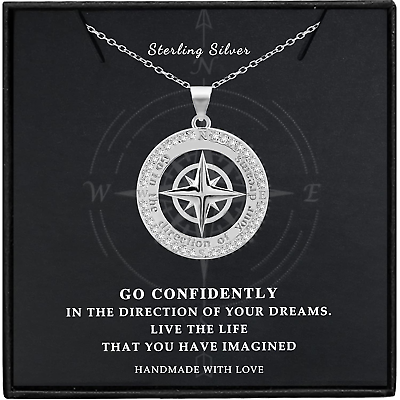 Graduation Gifts for Her 2023 Inspirational Compass Necklace for Women Girls Je $42.58