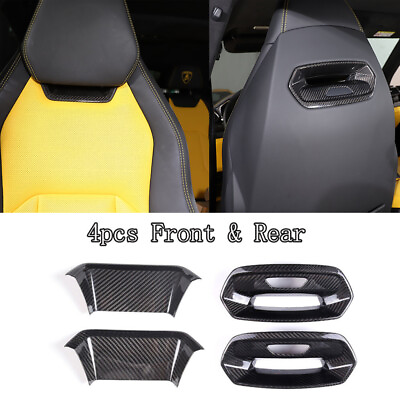 #ad Dry Carbon Seat Headrest Front Rear Hook Cover Trim For Lamborghini URUS 18 21 $294.39