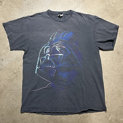#ad Vintage Star Wars Darth Vader Big Face T Shirt Adult Size Large 90s Movie Promo $100.00