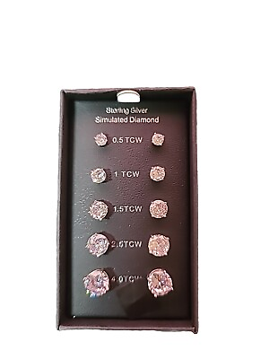 #ad 5 Pcs Sterling Silver Earring Set $4.98