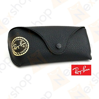 #ad Rayban Sunglasses Eyeglasses Soft Leather Case w Cleaning Cloth amp; GiftBox Black $9.99