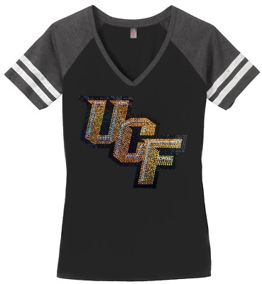 #ad Women#x27;s University Central Florida UCF Ladies Bling V neck Shirt Size S 3XL $29.74