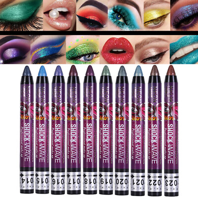 #ad 2 in 1 Eye Shadow Pencil Stick Lip Pencil Multi Color Women Beautiful Makeup $2.09