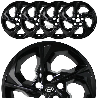 #ad 4 fits Hyundai Tucson SE SEL 2022 2024 Black 17quot; Wheel Skins Hub Caps Rim Covers $99.99