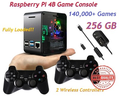 #ad #ad Raspberry Pi 4 game console 256GB 140000 games w 2 wireless controllers $225.95