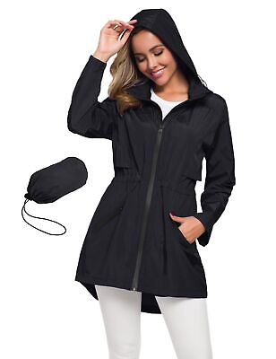 #ad Avoogue Womens Hooded Raincoat Waterproof Jackets For Women Lightweight Rain $7.99