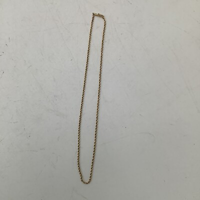 #ad Vintage 14K Yellow Gold Twisted Rope Link Chain 1.88mm Solid Necklace 16quot; 4.98G $181.50
