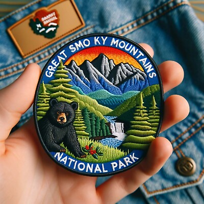 #ad Great Smoky Mountains National Park Patch Iron on Applique Clothing Vest Nature $4.99