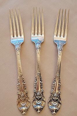 #ad Sir Christopher By Wallace Sterling Silver Place Fork 7 1 4quot; Flatware Qty 1 $62.99