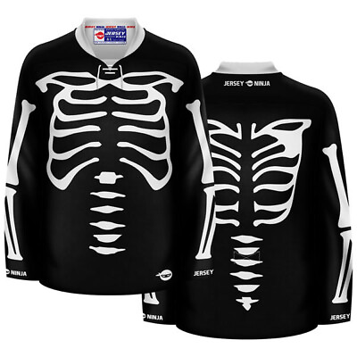 #ad Cobra Kai Skeleton Halloween Costume Hockey Jersey $99.95