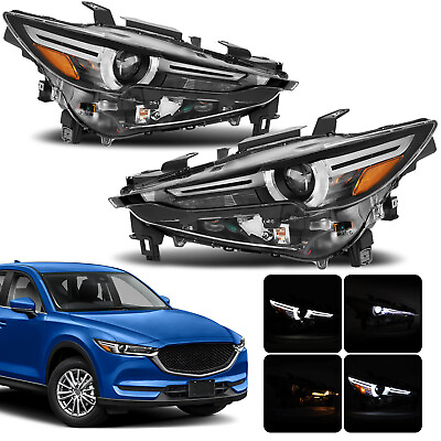 #ad Pair Full LED Projector Headlights W AFS Fit for 2017 21 Mazda CX5 CX 5 LH amp; RH $319.59