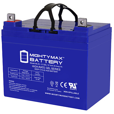 #ad Mighty Max 12V 35AH GEL NB Replacement Battery Compatible with Fortress AGM1248T $84.99