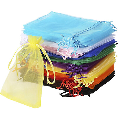#ad #ad 100 200pcs Organza Gift Bags Jewelry Pouches Wedding Favour Party Candy Packing $10.29