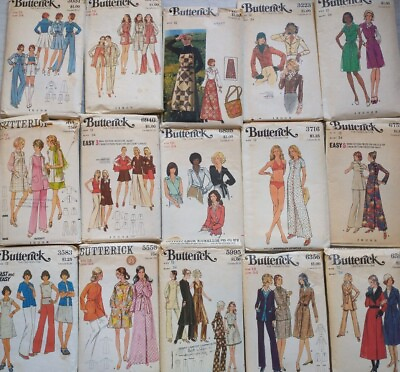#ad Vintage Sewing Patterns 60s amp; 70s Dresses Skirts Jackets Pants U Pick Lot #36 $6.50