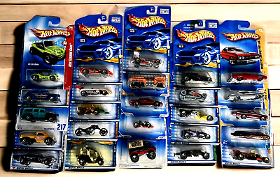 #ad HOT WHEELS New DIECAST CARS TRUCKS Motorcycle 25 Piece Mix LOT Mattel Toy Carded $33.00