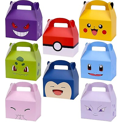 #ad 24 PCS Party Favor Candy Boxes POKEMON Birthday Party Supplies Goody Bags NEW $13.49