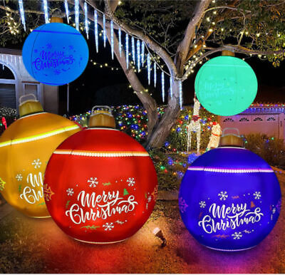 60CM Christmas Gift Inflatable Ball Home Decoration Outdoor Christmas Balls Xmas $25.75