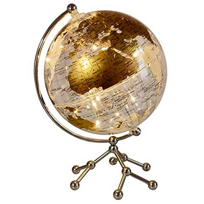 #ad 8Inch World GlobeIlluminated World Globe with Metal StandEducational Interm $28.99