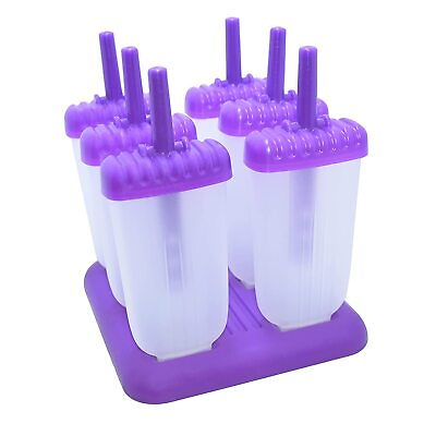 Ice Cream Moulds Tray Homemade Popsicle Frozen for Children And Adults Purple $26.64