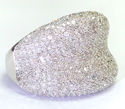 #ad Diamond Pave Ring 14k White Gold $1692.00