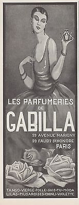 PUBLICITE PARFUM GABILLA PERFUME DESIGN ART DECO AD 1926 1H EUR 6.49
