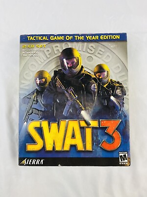 #ad Swat 3 2001 Windows Sierra Tactical Game Sealed Big Box PC Windows $97.75