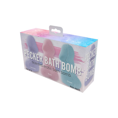 #ad Pecker Bath Bomb 3Pk. Jasmine Scented Novelty Shaped Bombs 3 colors $22.86
