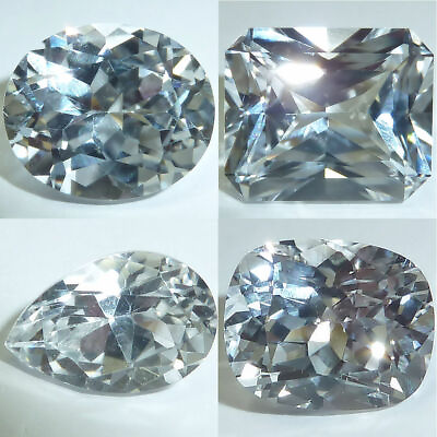 #ad Lab Created Sapphire White OvalEmeraldPearCushion Loose Gems Fine Cut AAA $26.95