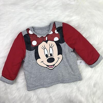 #ad Disney Toddler Girls Warmamp;Comfy Mickey Mouse Pullover Sweater 12M $11.50