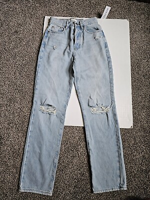 #ad NWT Pacsun Womens Dad Jeans Joan Denim Straight Leg Distressed Size 24 M1 $26.00