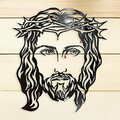 #ad Jesus with Thorns Headpiece Crown Metal Craft Sign Handmade Wall Art Decor $15.17