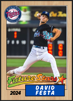 #ad 2024 David Festa Future Stars MLB Rookie 87 Style Card Minnesota Twins $5.99