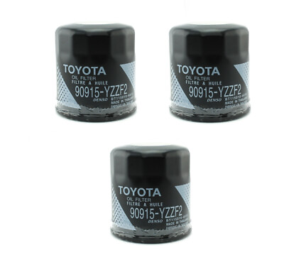 #ad Set of 3 Oil Filters Genuine for Toyota Yaris Corolla Prius Lexus 90915 YZZF2 $23.00