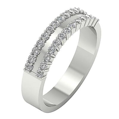 #ad VS1 E 0.50 Ct Real Diamond Engagement Wedding Ring Band Prong Set 14K White Gold $554.39
