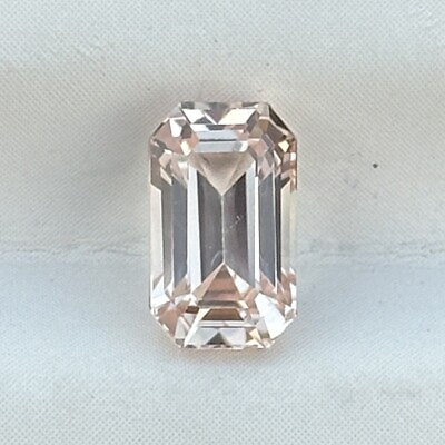 #ad Natural Unheated Peach Sapphire 1.52 Cts Emerald Cut Engagement Loose Gemstone $385.00