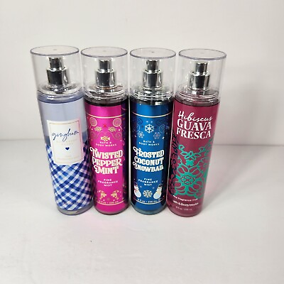 #ad Bath Body Works Assortment Fine Fragrance Mist Coconut gingham 8 oz Lot of 4 $29.99