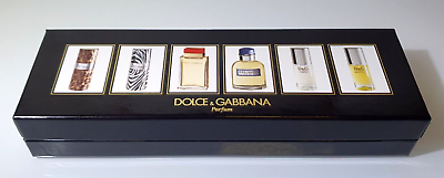 DOLCE amp; GABANNA PARFUM COFFRET ✿ 6 Mini Miniature Perfumes Gift Box ULTRA RARE $229.99