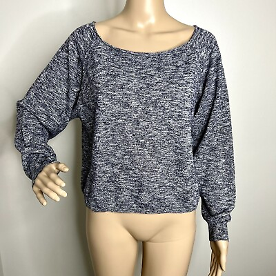 #ad Free Press Blue Marled Scoop Neck Sweater $16.00