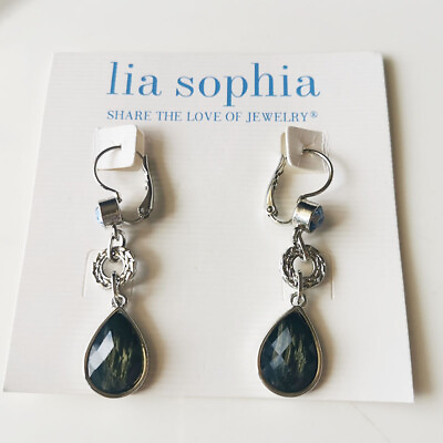 #ad New Lia Sophia Resin Teardrop Drop Earrings Gift Fashion Women Party Jewelry $6.99
