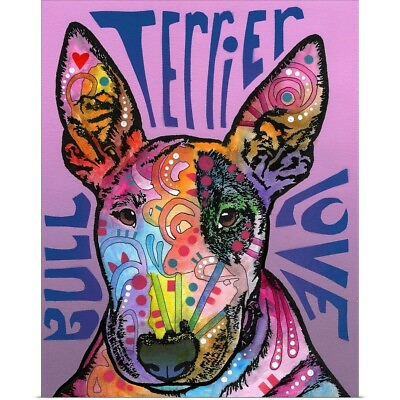 #ad Bull Terrier Luv Poster Art Print Dog Home Decor $29.99